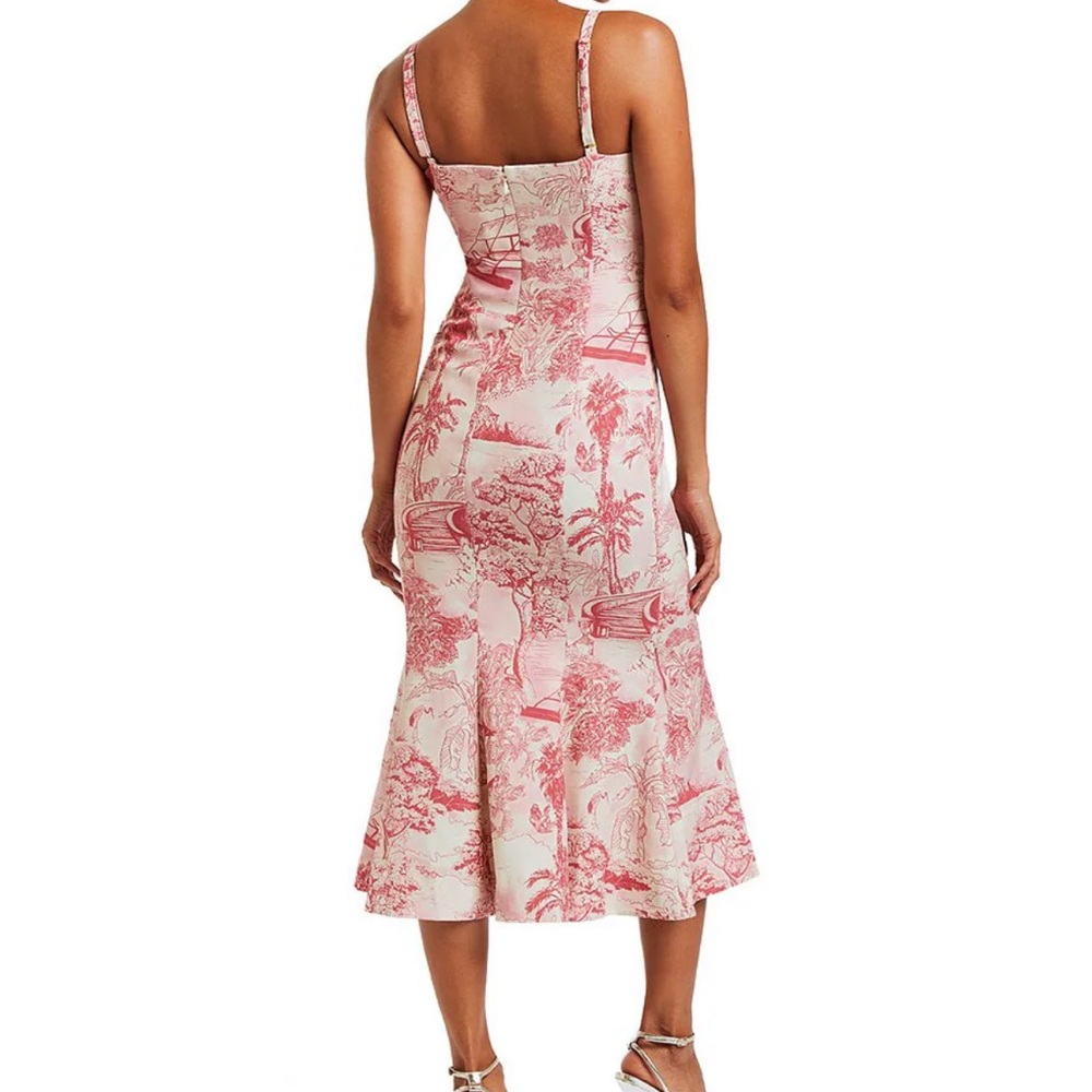 Elegant Pink Floral Dress - Picture 5 of 7